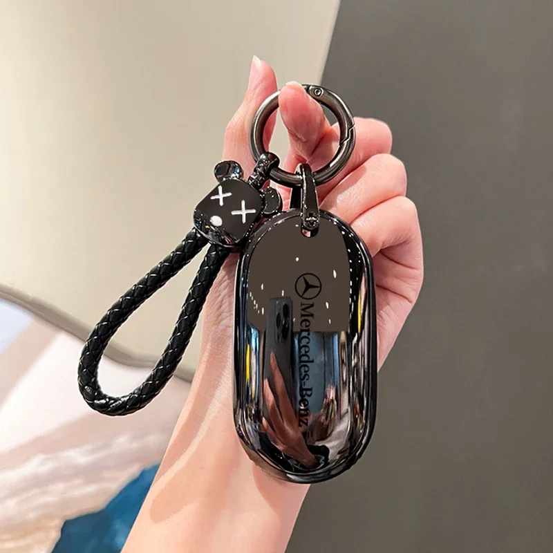 Car Key Case Cover Shell Protector For Mercedes Benz 2021 C /S Class W223 W206 S350L S400L S450L S500L Accessories
