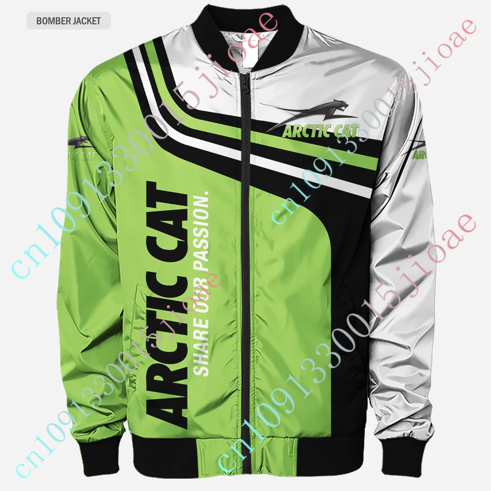 Arctic Cat Jackets For Men's Clothing Harajuku Parkas Windbreaker Bomber Jacket Techwear Baseball Uniform Thick Coat Custom Logo