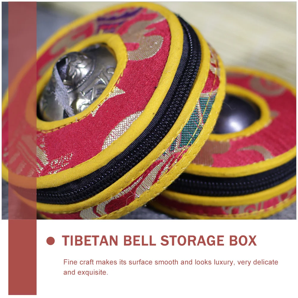 

Meditation Bell Case Durable Protective Storage For Tibetan Singing Bowl Travel Zipper Design Smooth Surface Bell