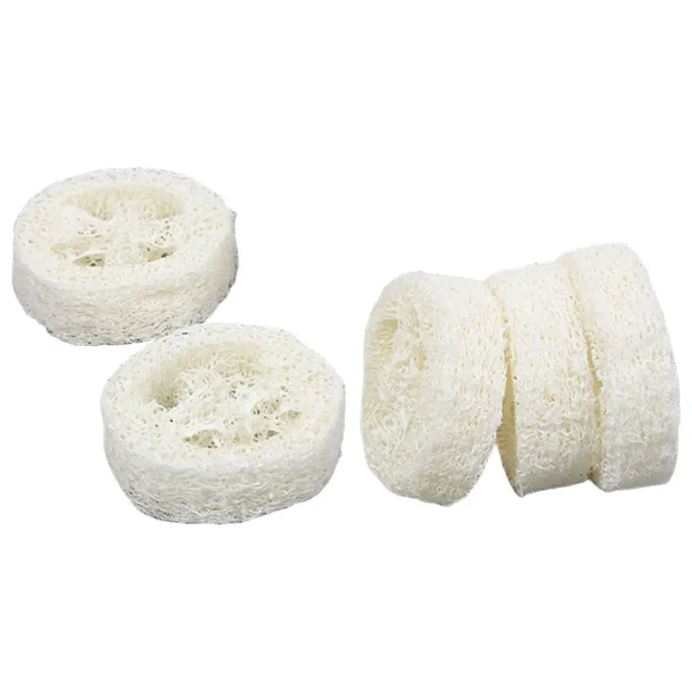 5Pcs Loofah Slice Soap Tray Holder Natural Household Bath Mat Water Absorbing Quick Dry Soap Base for Bathroom Kitchen Decor
