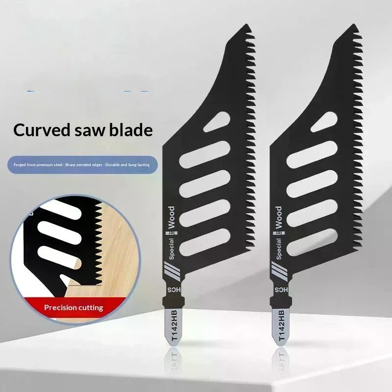 T Shank Flush Cutting Replacement Blades Curved Jigsaw Blade For Precision Precision Ground Teeth 1/5Pcs