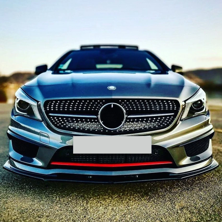 For Mercedes Benz CLA Class C117 CLA200 260 CLA45 AMG 2013 2014 2015 Front Bumper Splitter Lip Spoiler Diffuser Tuning Body Kit