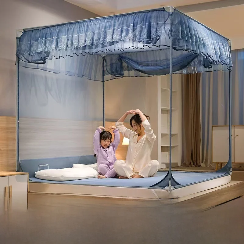 

New Children's Full Coverage Mosquito Net PVC Material Bedroom Anti-Fall Mongolian Tent Baby Bed Protector No Installation Re...