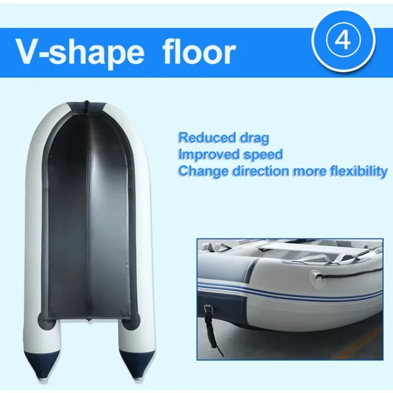 Hot Sale MSA QL-RIB-360  Certified Aluminum Hull Inflatable Speed Boat Drifting 0.9mm Thick PVC Material Stable Custom 14+1