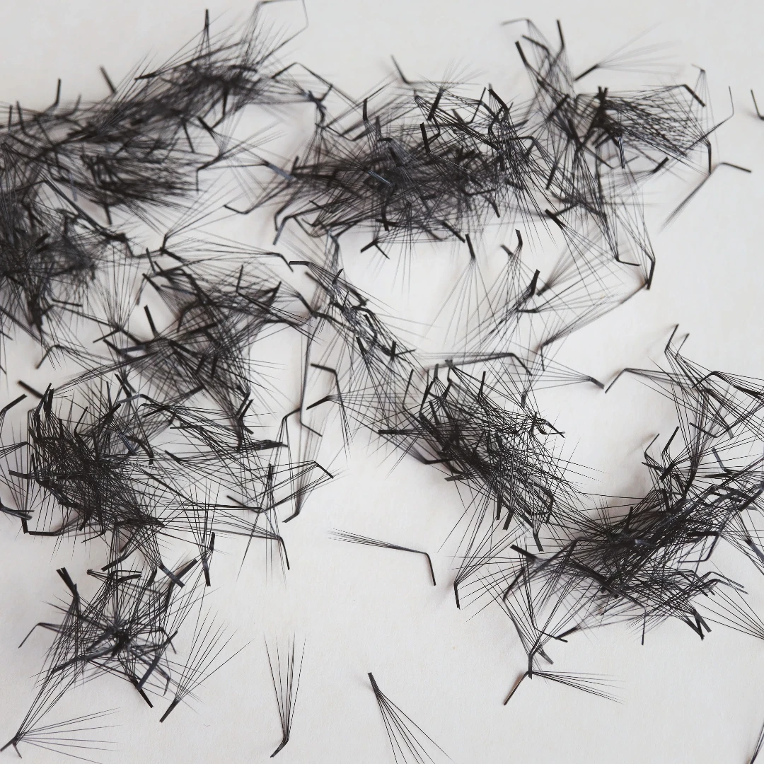 L M 500 Fans Lashes الكورية الإناث حزم حجم مسبقة الصنع الرموش ماكياج وهمية الفردية 6 ​ مروحة D Cilia لتمديد الرموش