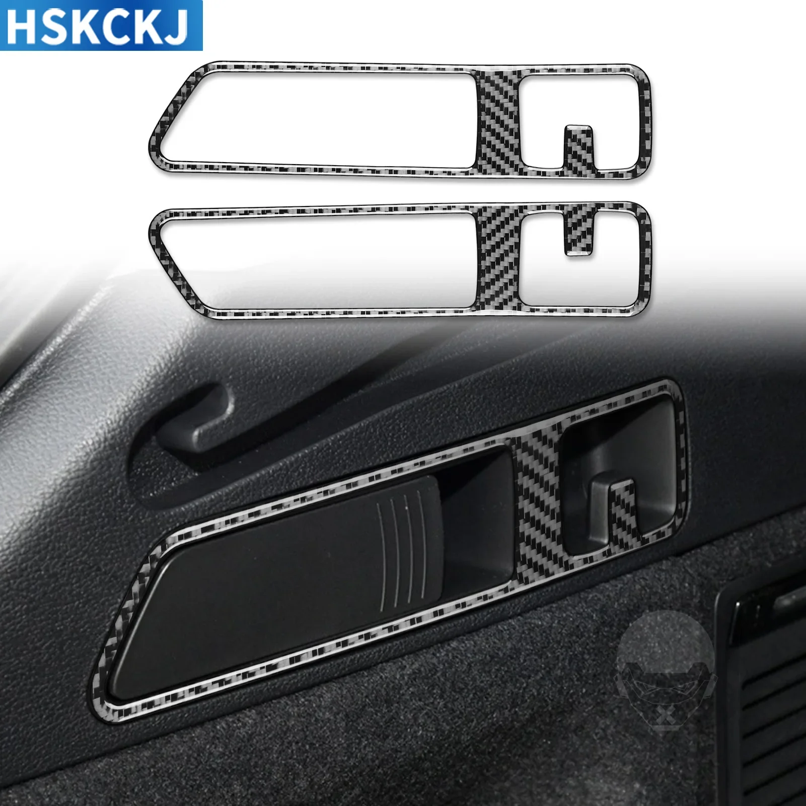 

For Audi Q5L 2018—2023 Real Carbon Fiber Trail Trunk Hook Frame Panel Cover Trim Sticker Interior Decoration Car Accessories