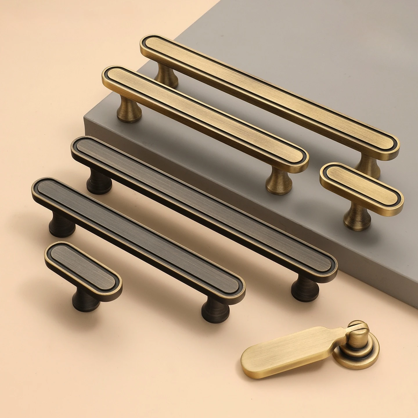 Retro Handles Antique Brass Cabinet Pulls Kitchen for Furniture and Drawers Vintage Long Dresser Farmhouse Knobs Bar Hardware