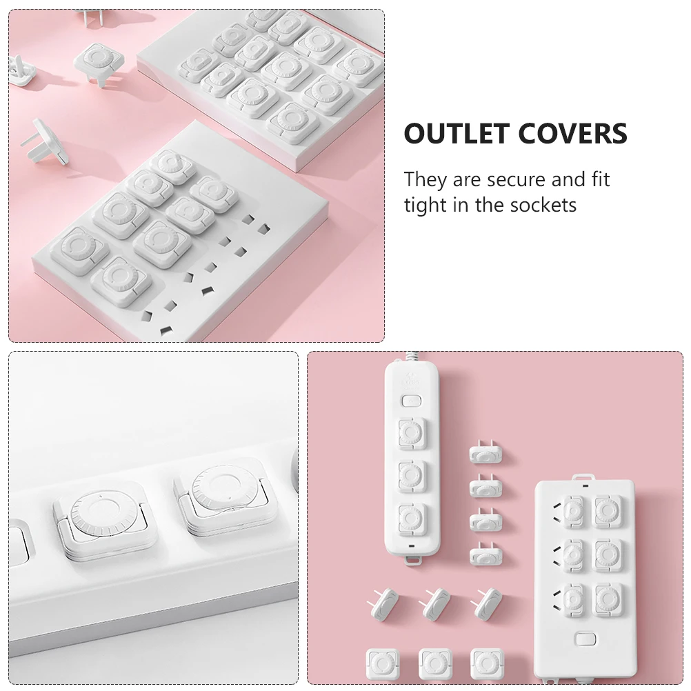 

12pcs Socket Protector Child Proof Outlet Safety Covers Electrical Plug Protectors Abs Plastic Plug Cover