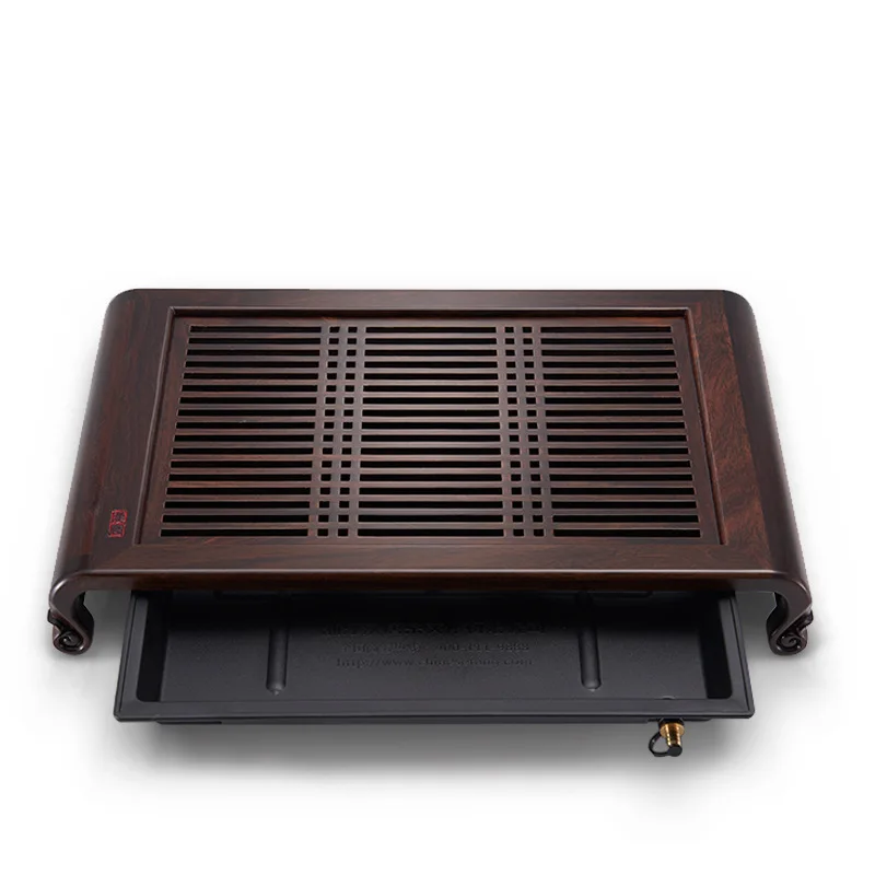 

Ebony green sandalwood rosewood tea set tea tray solid wood drawer water storage