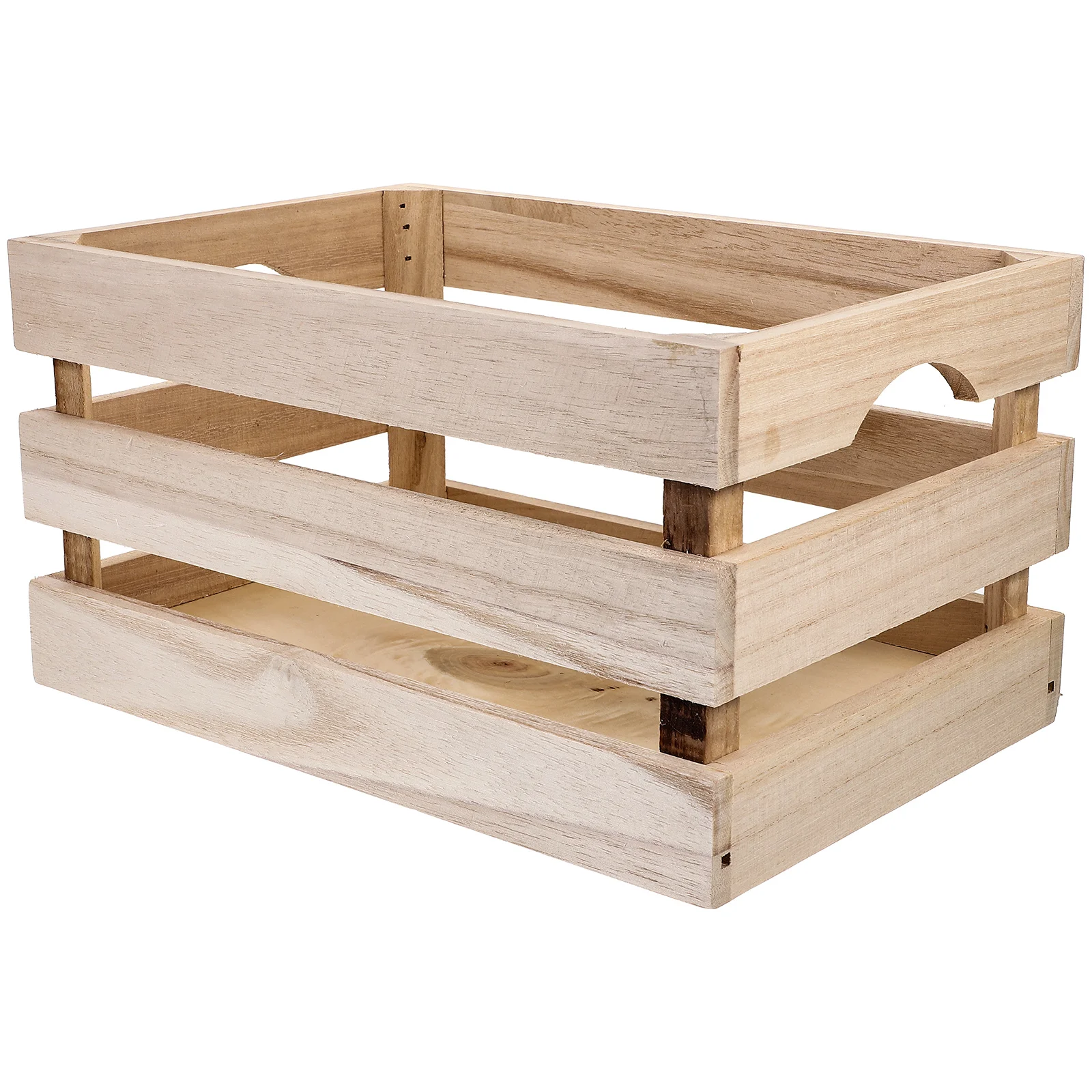 

Wooden Storage Basket Large Capacity Crate Box Home Office Organizer Clothes Toy Blanket Holder Premium Material