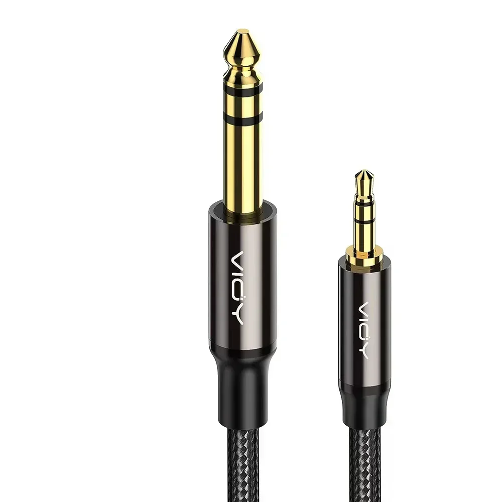 

3.5mm To 6.35mm Stereo Cable 1/8 TRS To 1/4 TRS Audio Aux Cord for Laptop Home Theater Devices Speaker and Amplifiers