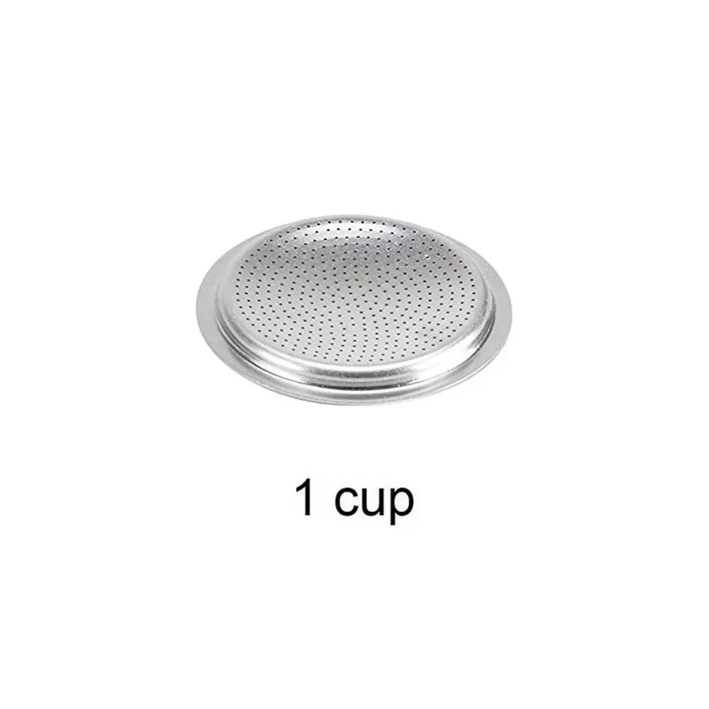 Replacement Parts For Moka Pot Stainless Steel Gasket Filter Plate Reusable Metal Espresso Coffee Filter Basket For Coffee Maker