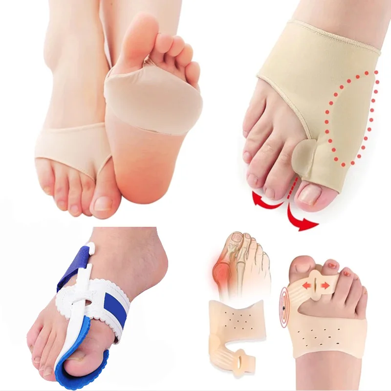 1Pair Big Bone Orthopedic Bunion Toe Separator Hallux Valgus Foot Care Correction Pedicure Braces Toes Separator