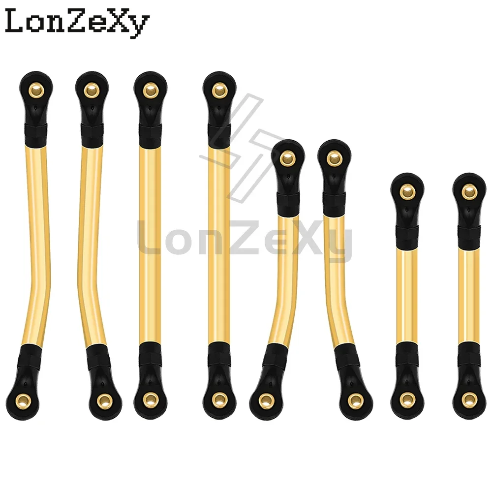 

8PCS Brass High Clearance Links Linkage Rod Set for 1/18 RC Crawler TRX4M TRX4-M Metal Upgrade Parts