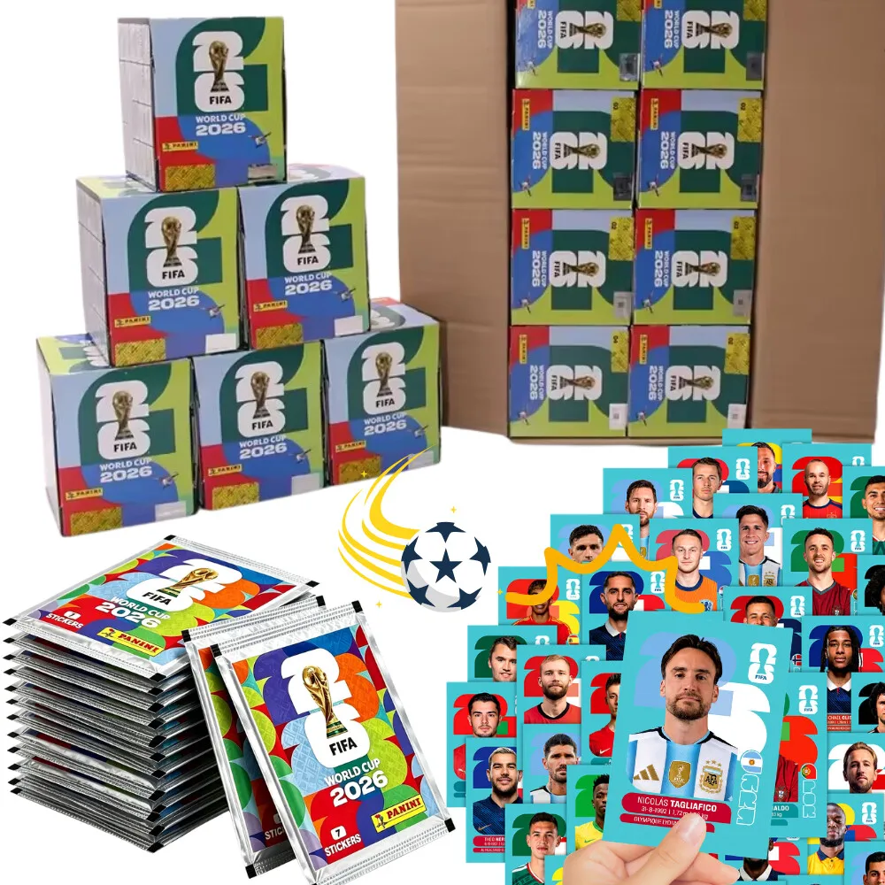 Panini FIFA 2026 World Cup Collectible Sticker Full Box 50 Packs Soccer Trading Stickers, Football Fan Collection Souvenir Gift