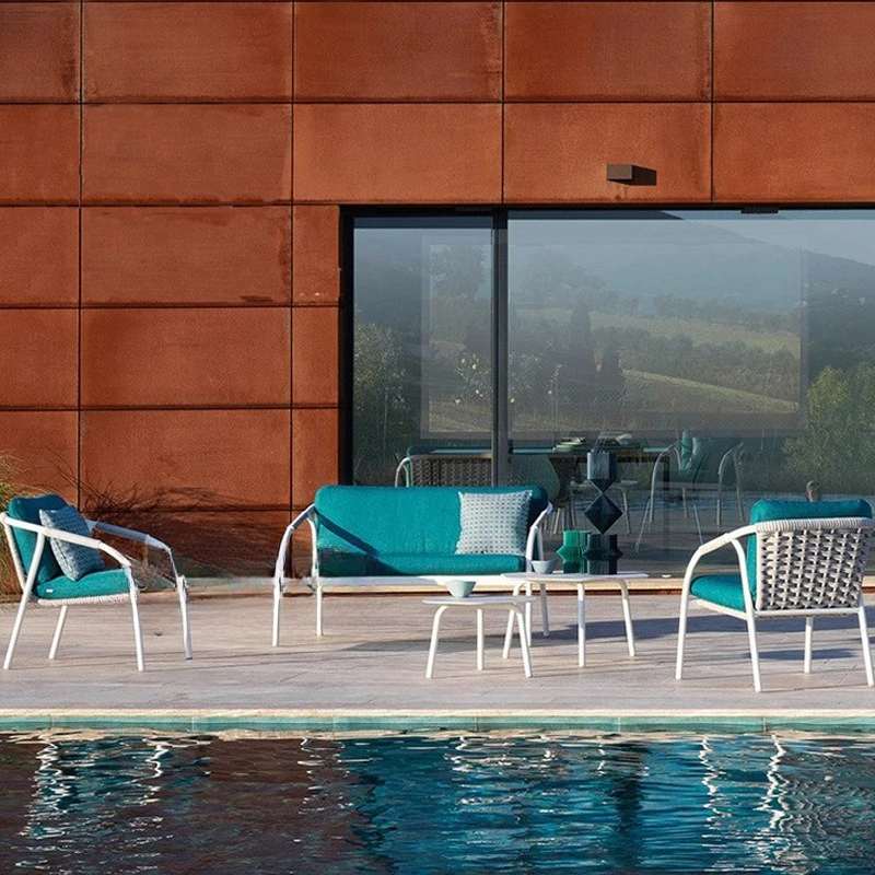 Outdoor rattan chairs, balconies, sofas, living rooms, outdoor courtyards, homestays, inns, leisure, creative rattan weaving com