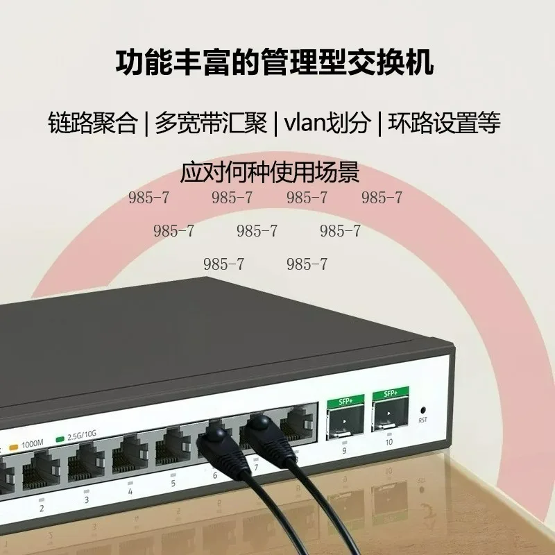 Multi-port Layer3 Switch with Cooling Housing,Supports VLAN & DHCP