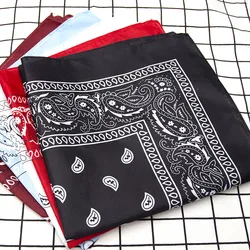 Moda Hip Hop Bandana Lenço Unisex Cabelo Preto Banda Pescoço Lenço Headwear Pulso Envolve Cabeça Quadrado Lenços Impressão Lenço