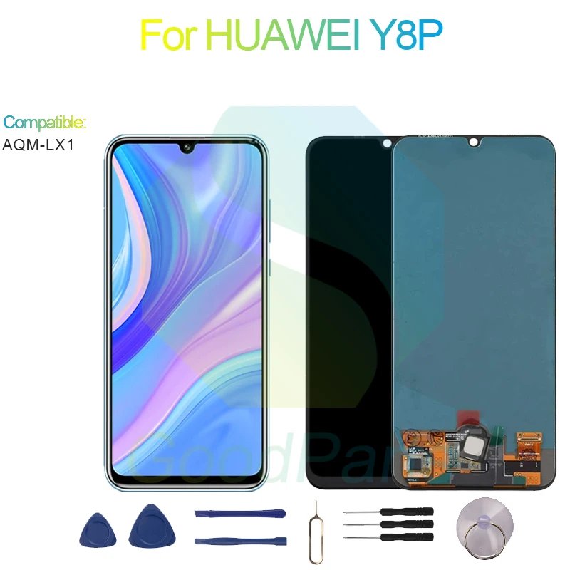 

ЖК-дисплей для HUAWEI Y8P, экран 6,3 дюйма, AQM-LX1 Y8P, сменный сенсорный дигитайзер в сборе