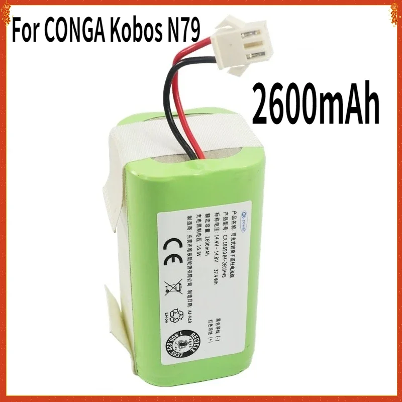 

New Li-ion Battery for CONGA Kobos N79, N79S, X600, Mamibot EXVAC660 1290 Robotic Vacuum Cleaner Parts