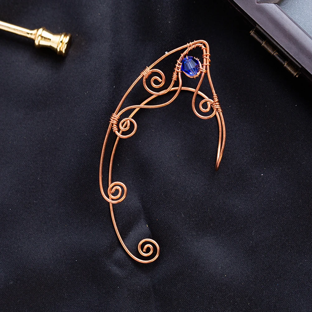 

Retro Earrings Wrap Cuff Elf Vintage for Unpierced Ears Cuffs Women Copper Fairy