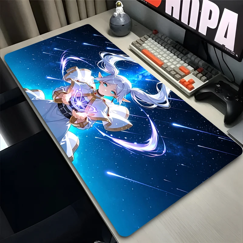 Laptop Mouse Pad Gamer Essential XXL Extended Desk Mat Non-Slip Gaming Accessories Frieren At The Funeral kawaii Anime Mouse Pad