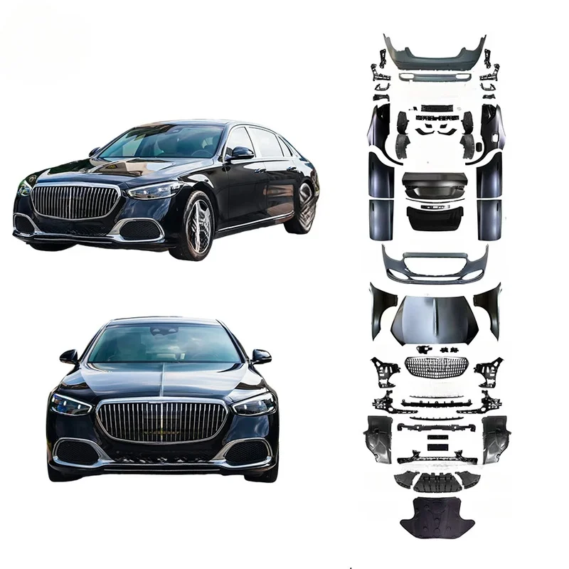 High Quality Full Body Kit Car Bumper For S Class W222 2014-2020 Upgrade To W223 2024 Exterior Tuning Parts