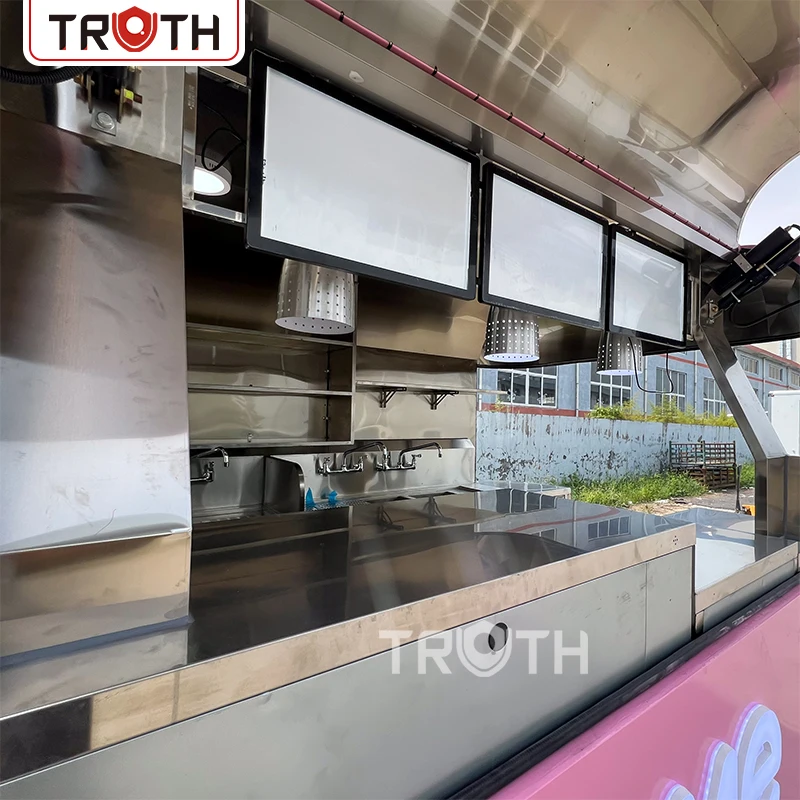 Towable Food Shop Equipment Commercial Vans Fast Trailer China Kitchen Multifunction Travel Camping Winery