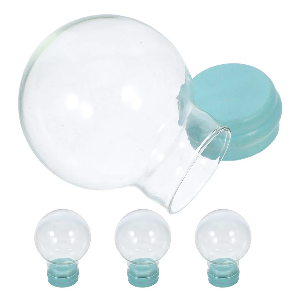 

4Pcs 85Mm Transparent Snow Globe Glass Dome Clear Craft Jar for DIY Christmas Decoration Empty Replacement Parts Unique Holiday