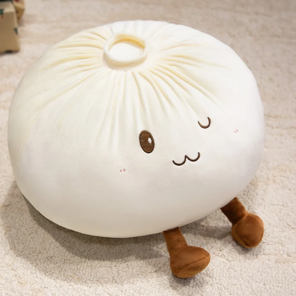 

Super Soft Material Steamed Bun Pillow PP Cotton Filled Stress Relief Dumpling Fluffy Comfortable Creative Food