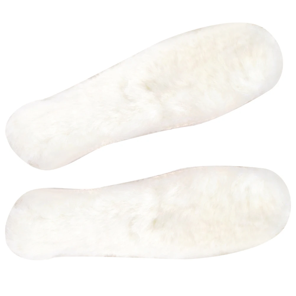 1 ペアの厚いウールインソールブーツスニーカー用暖かい靴パッド吸湿性再利用可能なソールインサート冬のフットケアツール