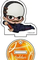 Anime Ogata Tsurumi Shiraishi Kochoube Sugimoto Genjiro Asirpa Mini Figure Doll Acrylic Keychain Keyring Cosplay Toy for Gift
