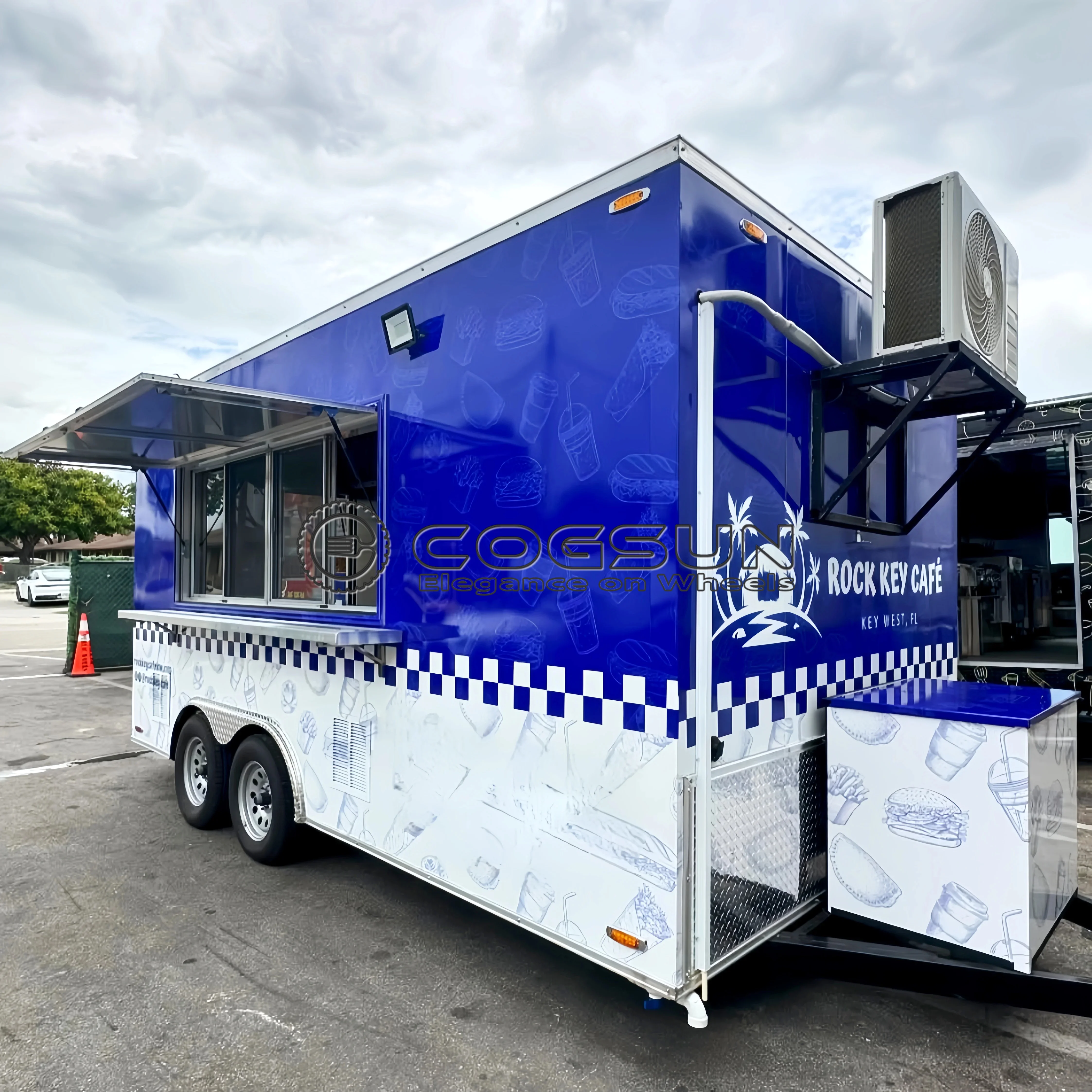 Premium Stainless Steel Concession Trailer with Professional BBQ and Espresso Setup