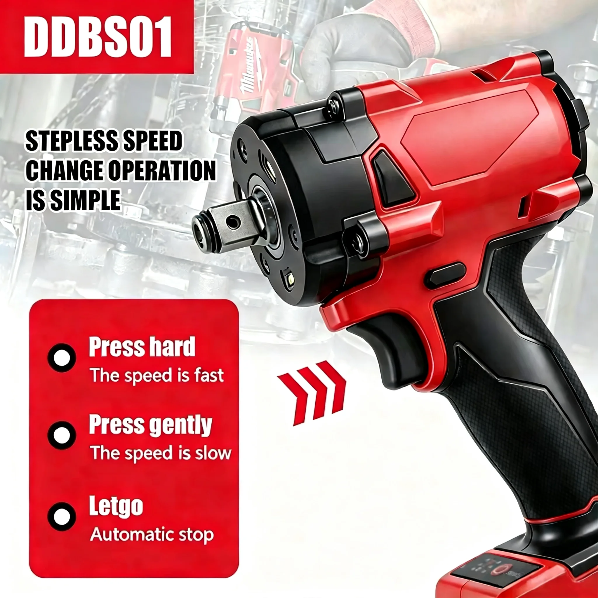 Brushless Cordless 1/2 Electric Wrench Car Truck Repair Screwdriver Impact Drill Rechargable For Milwaukee 18V 20V Battery Pin