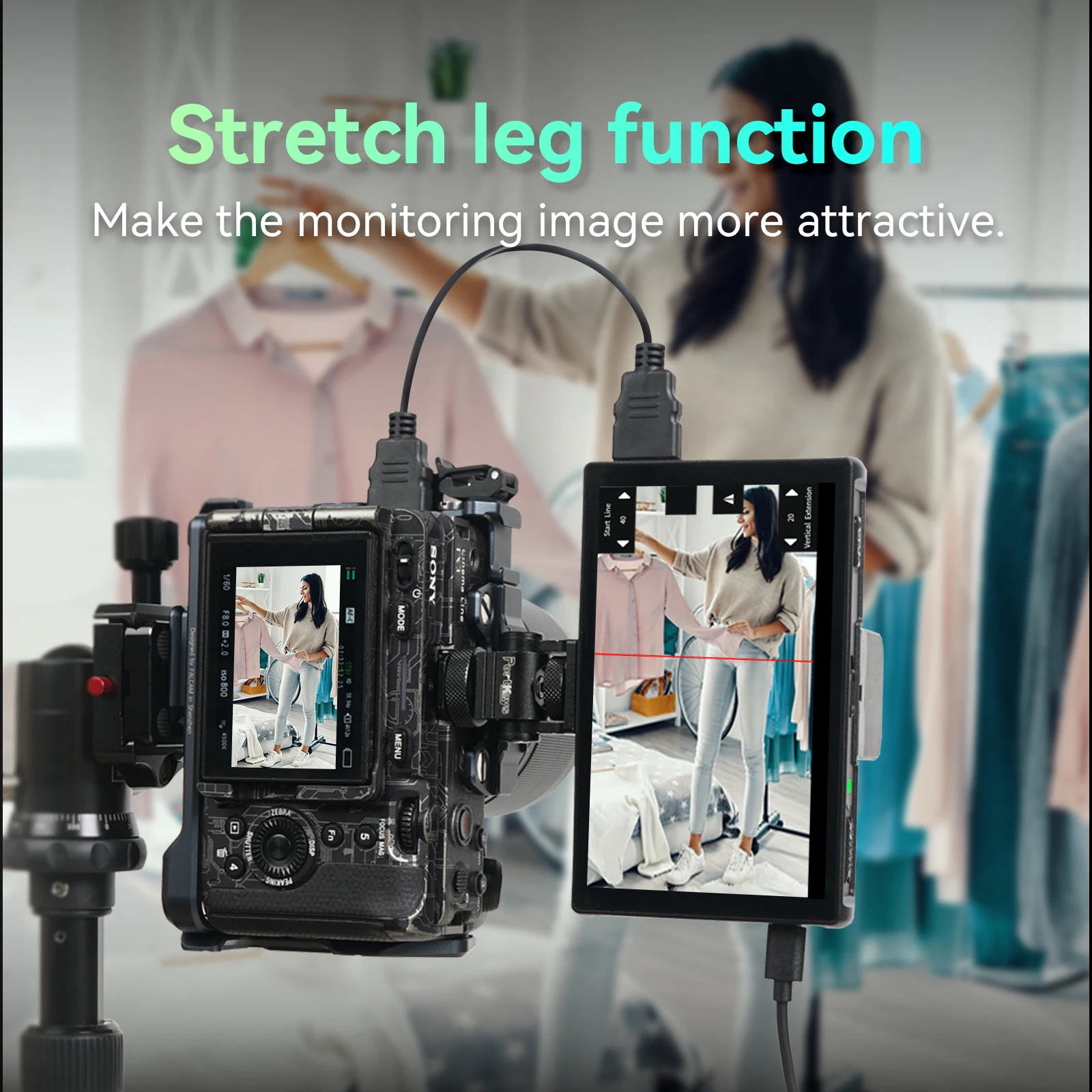 Portkeys PT5III Monitor o wysokiej jasności 5,4 '' 800 nitów HDM1 4K30P Monitor aparatu z ekranem dotykowym z kolorowym gradatorem do aparatu