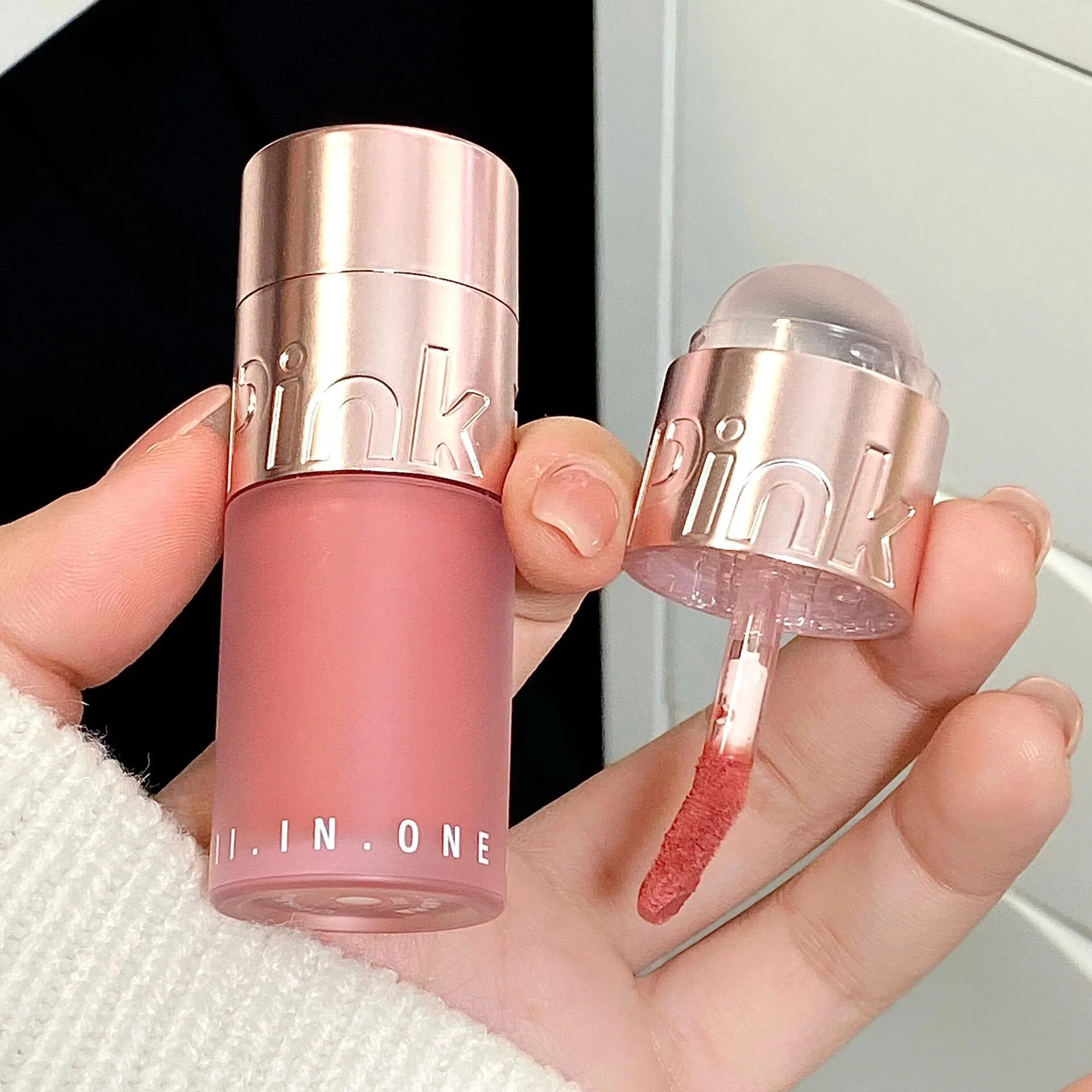 Original Pinkbear Multi-Purpose Cream  Lip Glaze Lipsticks Blush Contour Highlighter Matte Moisturizing Nourishing Makeup Beauty