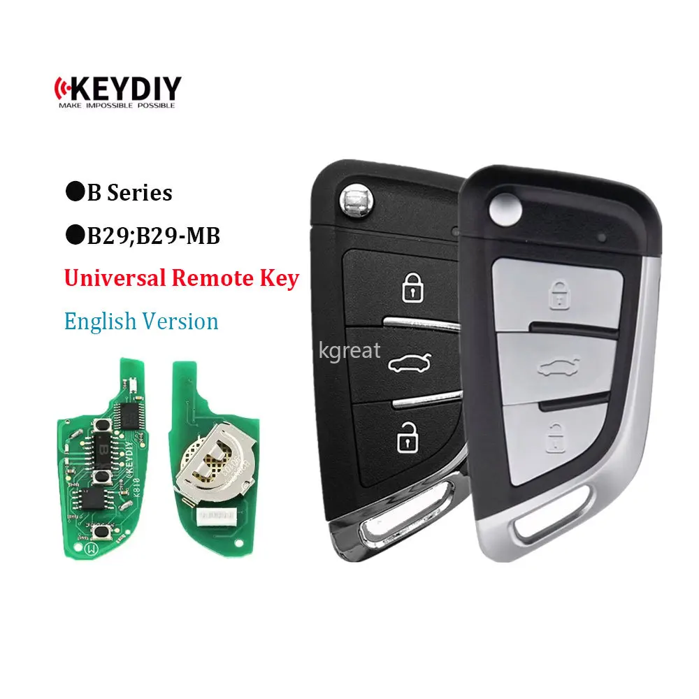 

5pcs KEYDIY KD B29 B29-Metal Car Remote Key 3 Buttons B Series Car Remote Key for KD300 KD900 URG200 Car Accessories