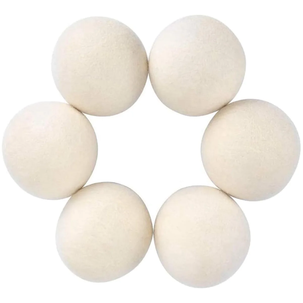 

6Pcs Wool Dryer Balls- Premium Natural - Made with Wool That Replaces Dryer Sheets - Lint Remover