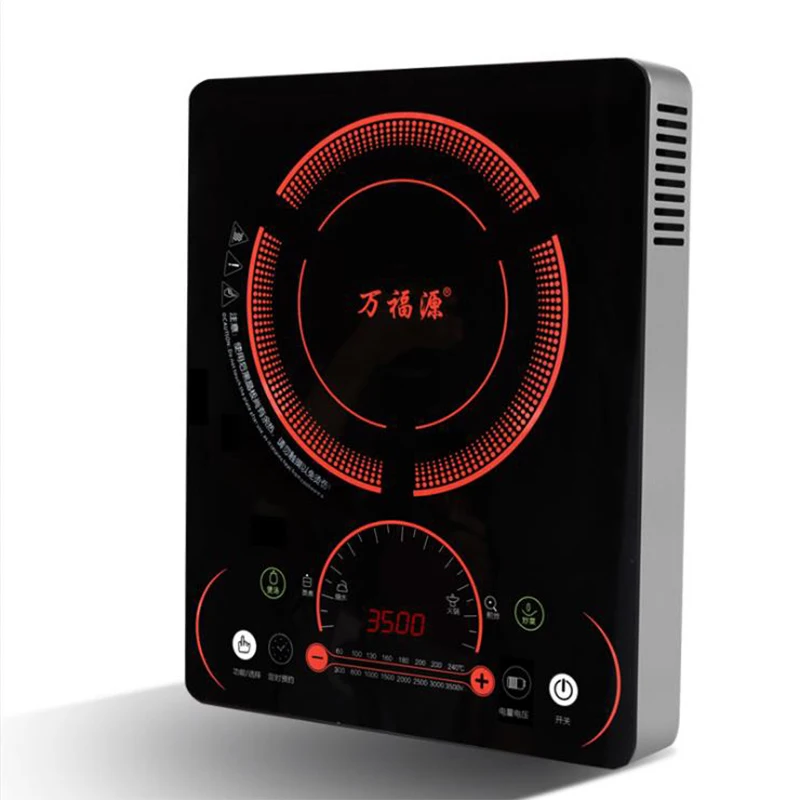 Fornello a induzione da 3500 W Fornello elettrico domestico in acciaio inossidabile Touch domestico Macchina per stufa commerciale