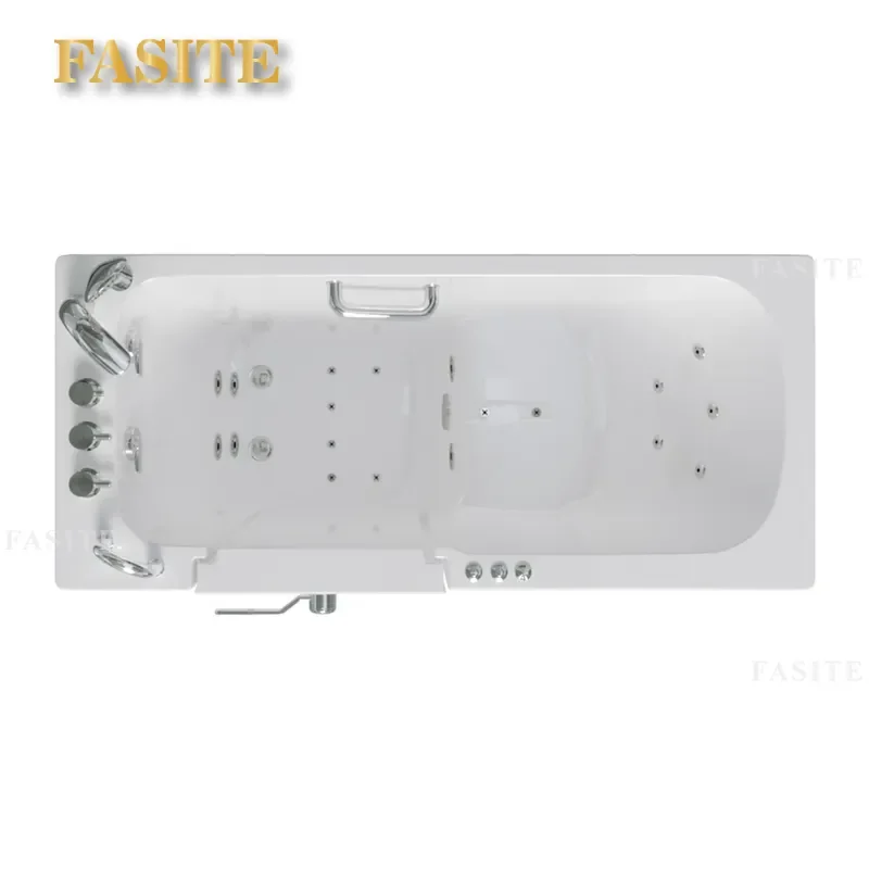 For Elderly Acrylic Walk In Bathtub Deep Soaking Barrier Free Home Bath Senior Friendly Easy Access Safety Comfort