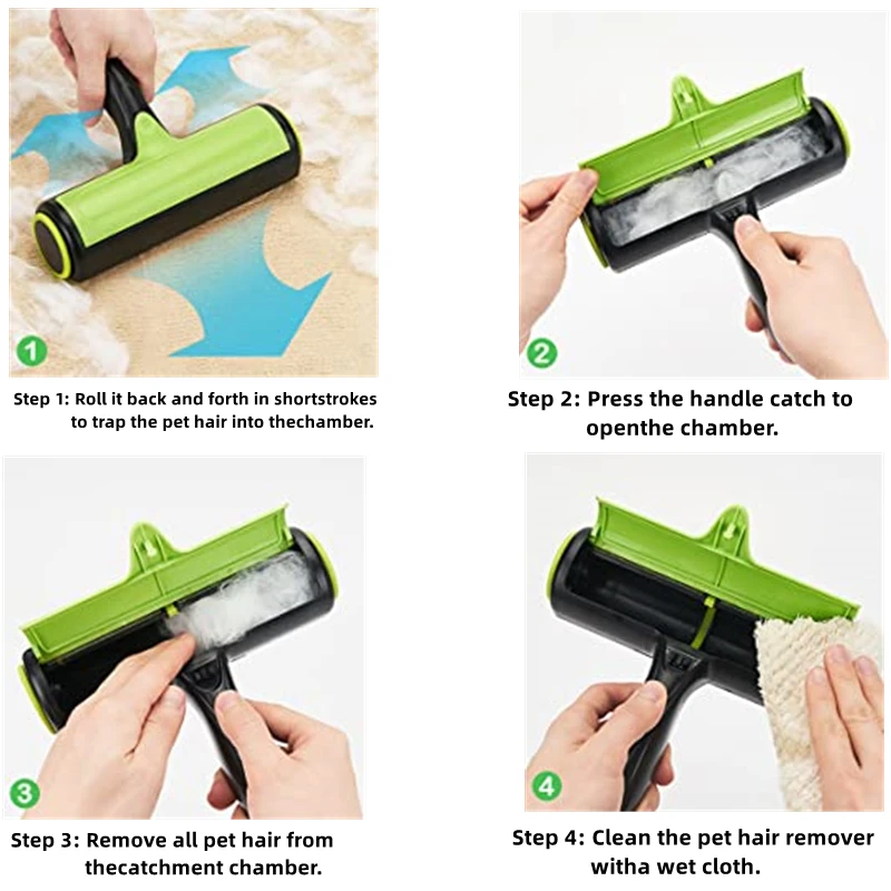 Flusen Roller Hund Haarentferner Haustier BrushRemoves Haare Magie für Tier Wolle Entfernung Katzen Lint Kleidung Reinigung Werkzeuge Liefert – Detail 14