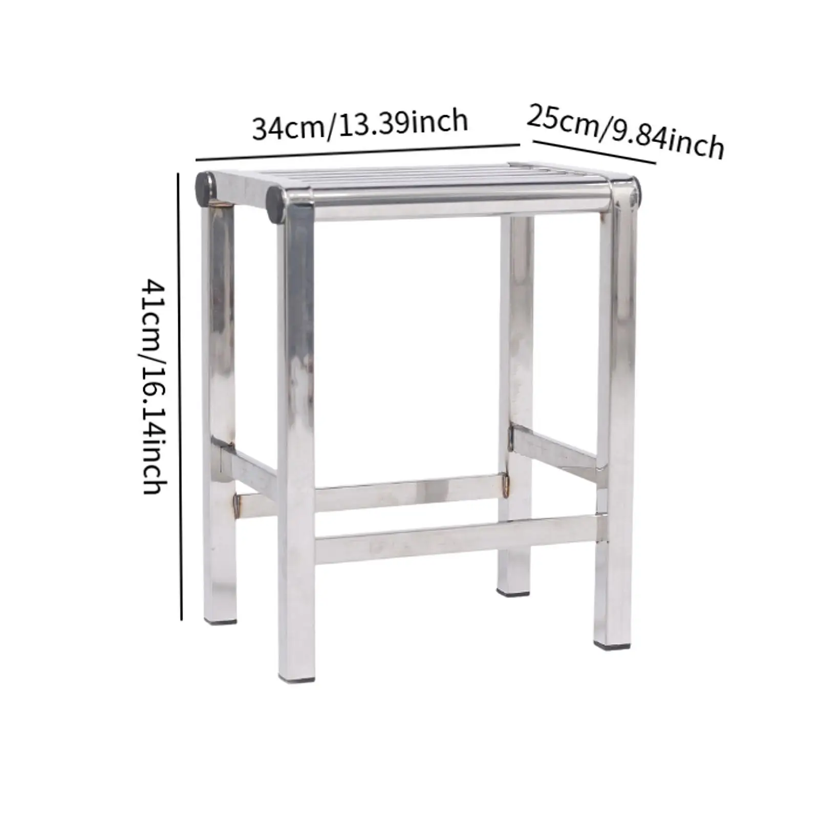 Modern Stainless Steel Shower Stool Non Slip Bathroom Bench for Inside Shower and House Assistance