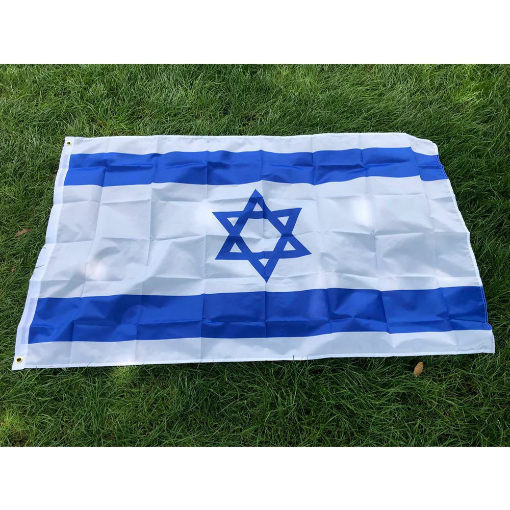 （TIKI FLAG）Israel Flag 3x5fts  90x150cm polyester Israel Israeli National hanging Flag for decoration