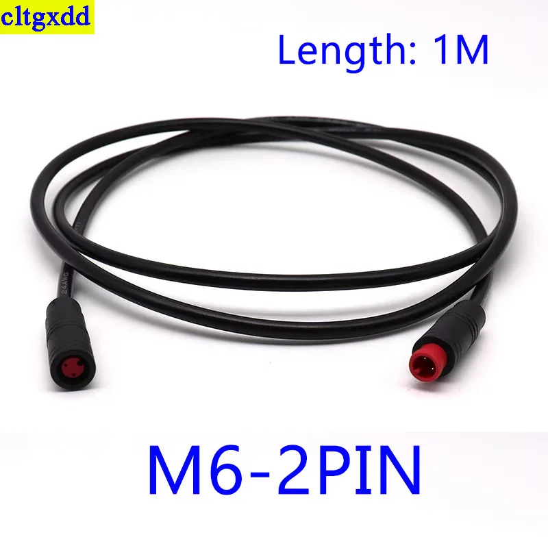 Cltgxdd 1 Piece M6 M8 2/3/4/5/6 Pin Male to Female Electrical Docking Cable Connector Scooter Brake Waterproof Signal Sensor Wir
