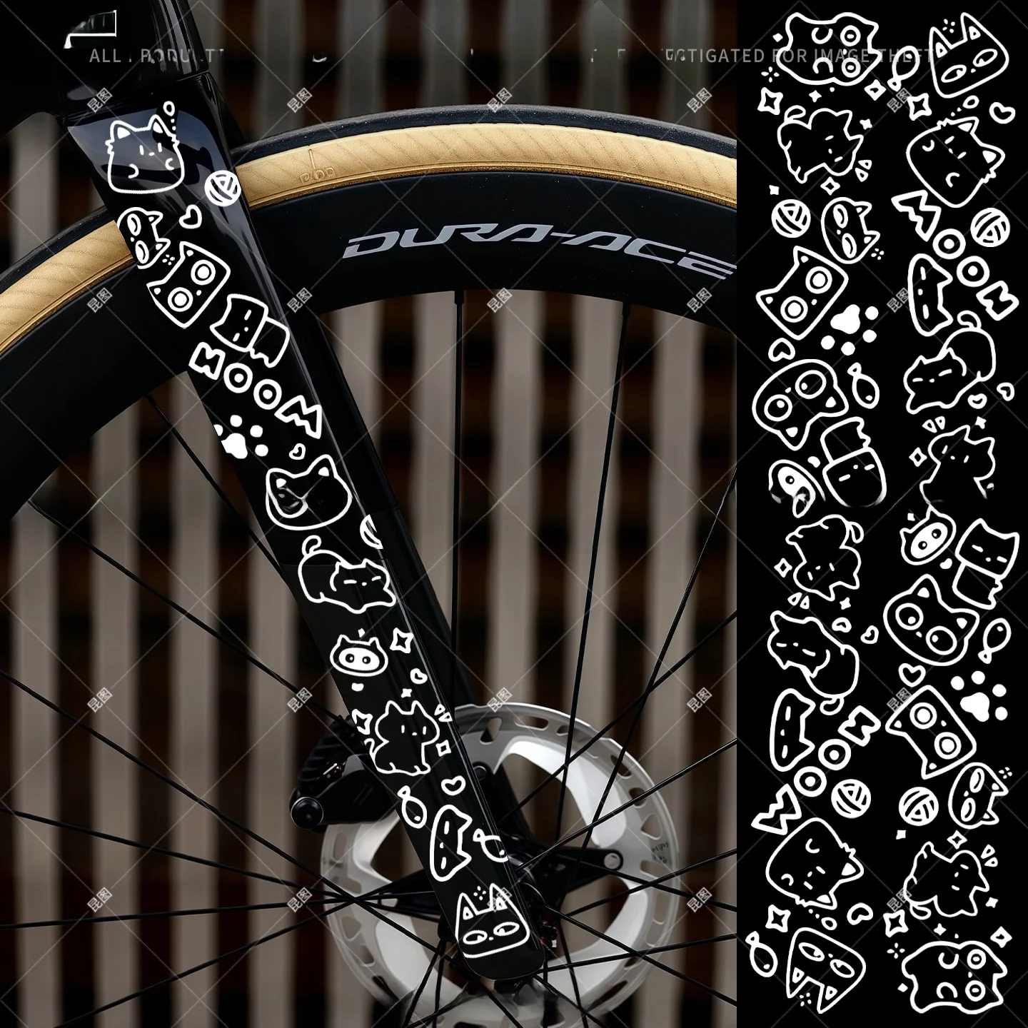 

fiti Decal Stier Mountain Bike Frame Fork down Tube Decorative DIY Modin Body Wrap Road Bicycle Decoration