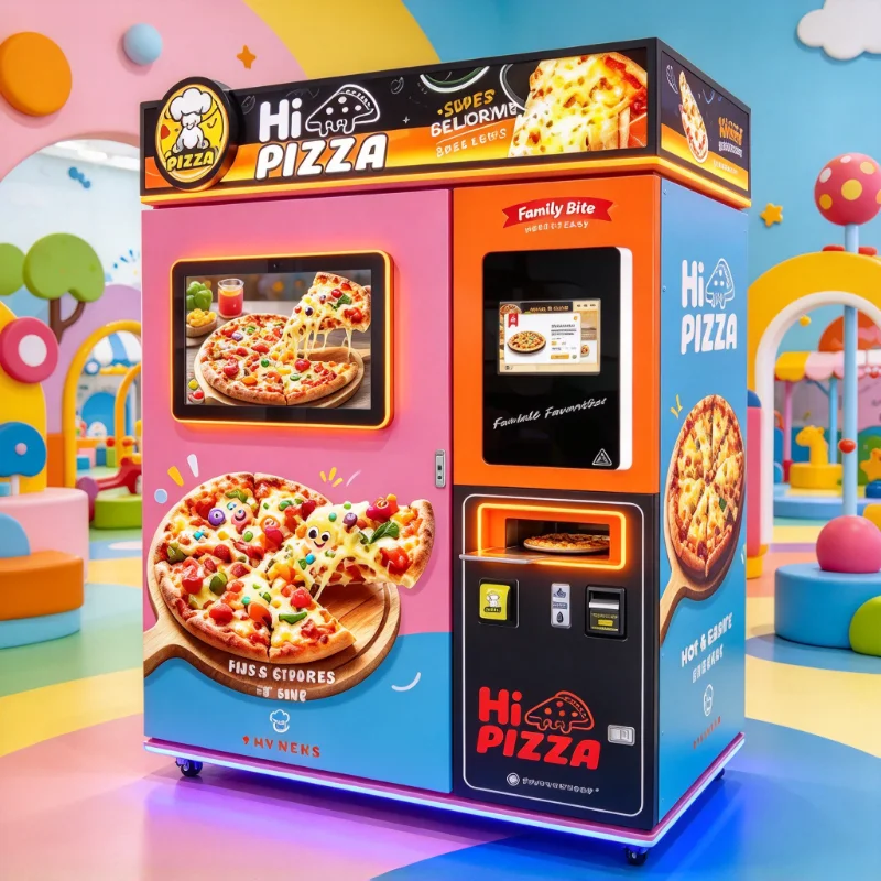 Smart Fully Automatic Pizza Vending Machine Built In Pizza Making Fresh Hot Food Retail Equipment Customized For Sale