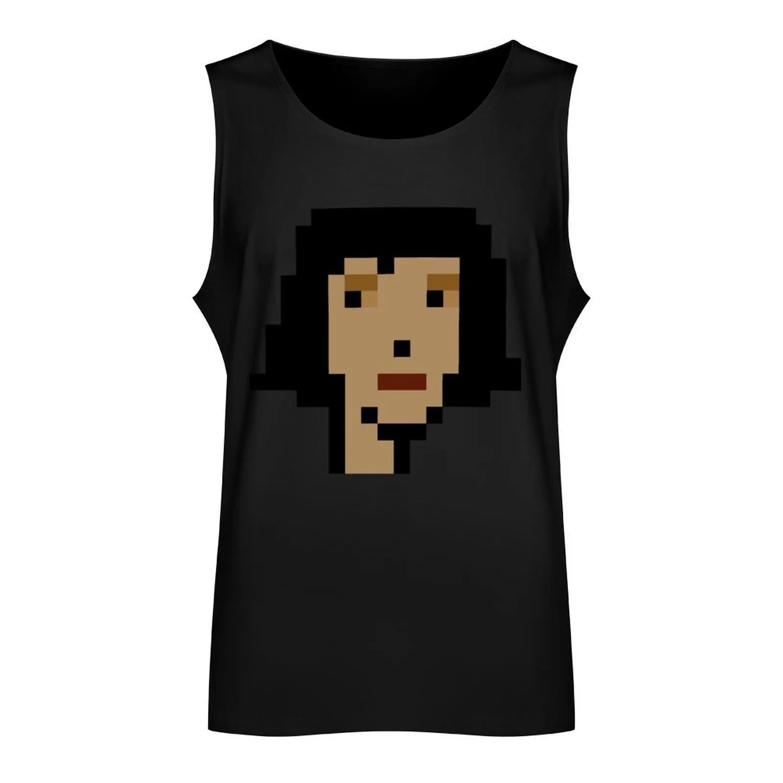 Cryptopunk #26 (Female with Dark Hair) Tank Top t-shirts for Men's gym t shirt summer Male vest