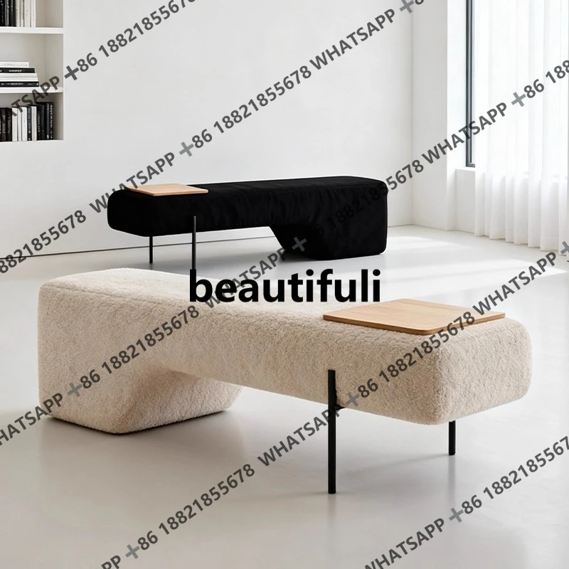 

Nordic bedroom bedside stool creative shopping mall living room casual strip shoe changing dining stool