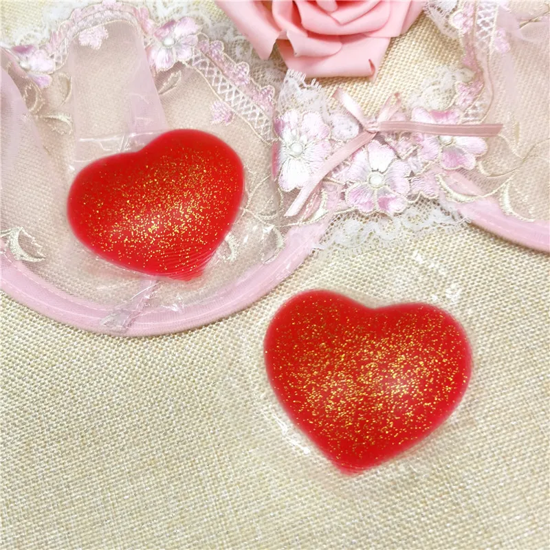 Sexy Nipple Pasties Silicone scallion powder heart shape Women's Breast Lift Chest Bara Nipple Covers