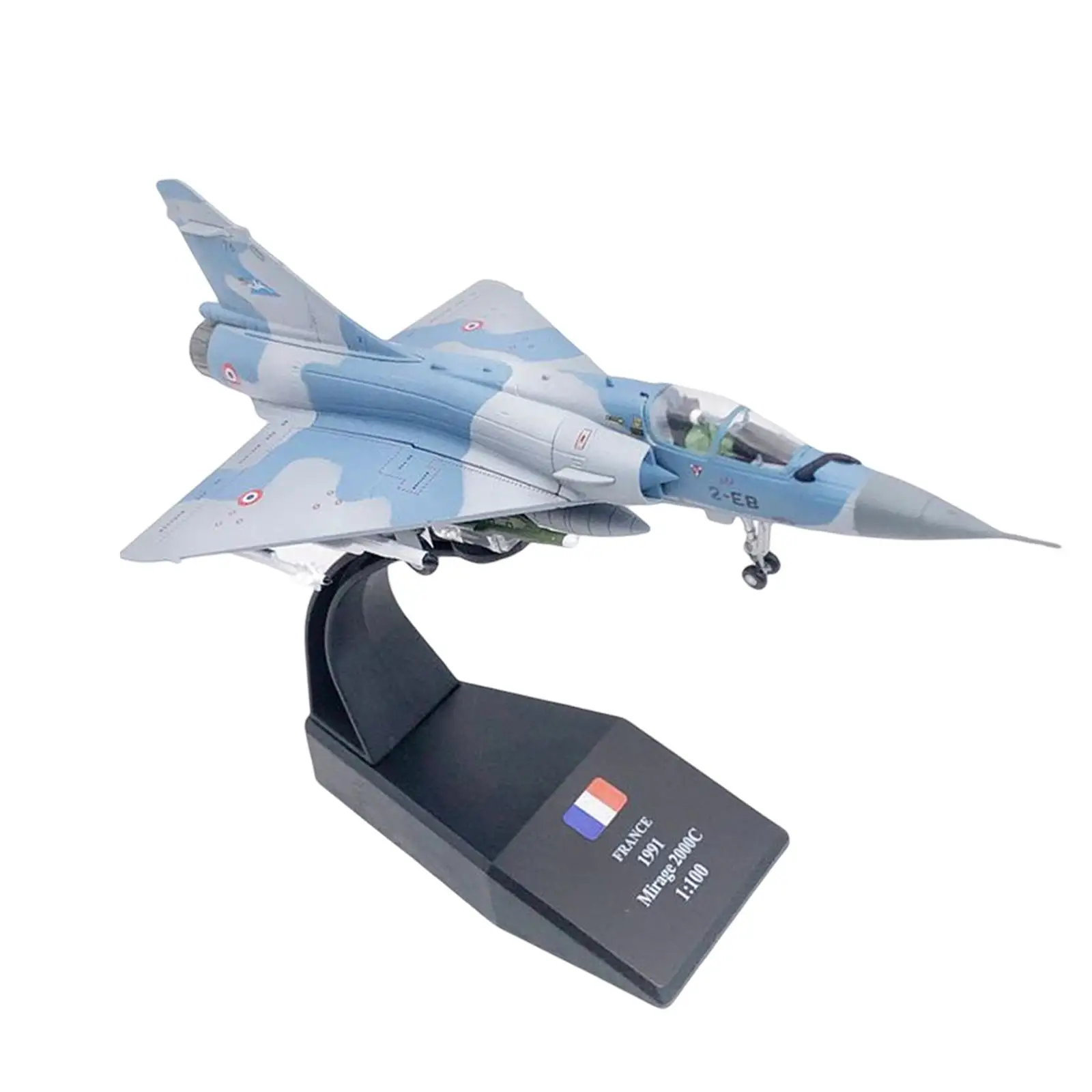 1:100 2000 Fighter Airplane Model with Stand, Ornaments Miniature